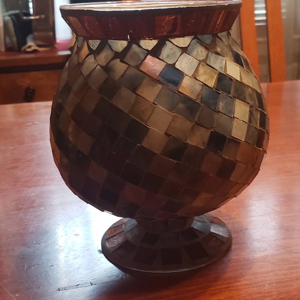 Three Hands Corp Glass Candle Holder